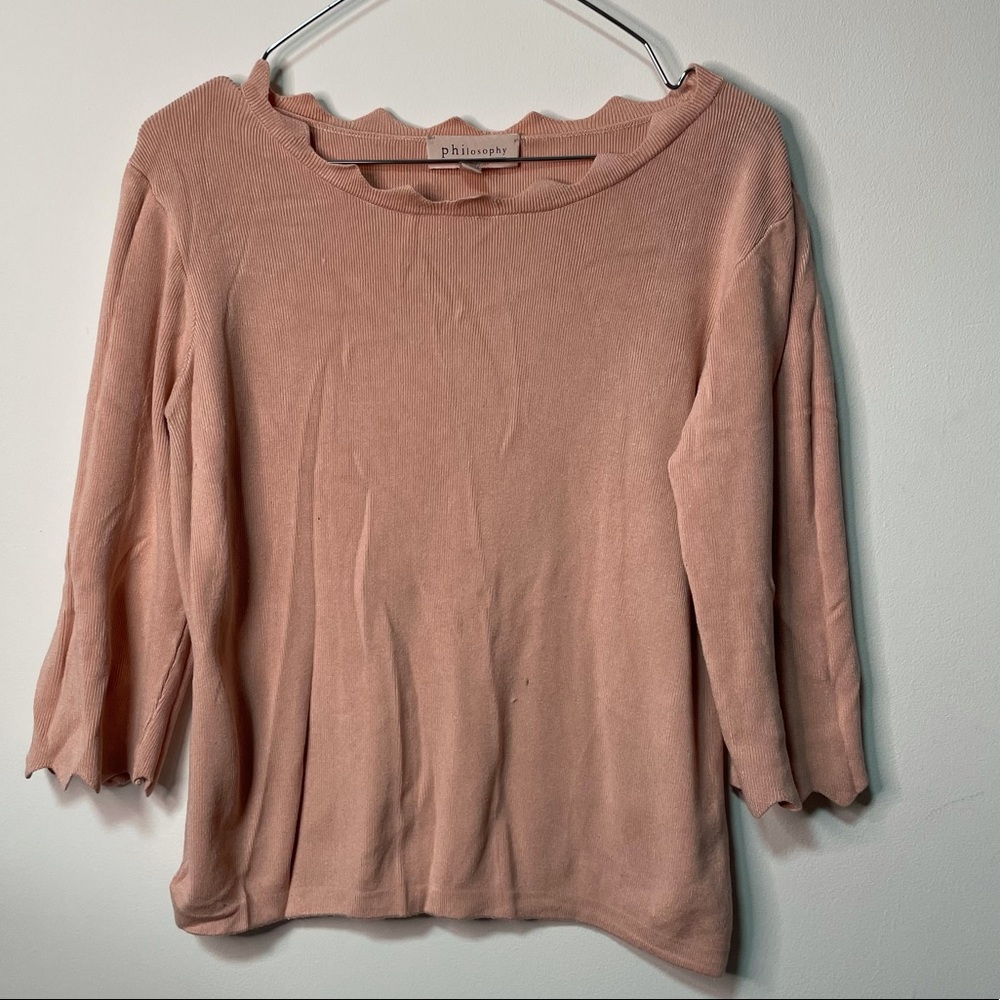 Philosophy pink sweater size m